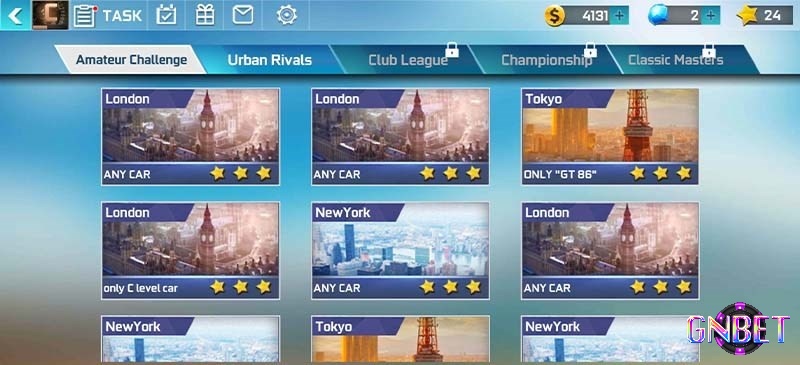 Các đường đua trong game đa dạng và đầy thử thách với những địa danh nổi tiếng trên thế giới